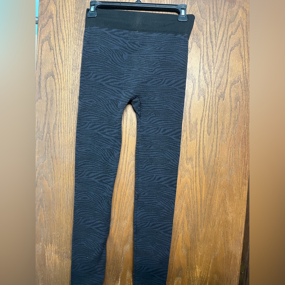 Blue star clothing blue zebra print leggings